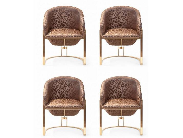 JVmoebel Esszimmerstuhl Stuhl goldfarben Wohnzimmer neu modern mehrfarbig neu Textil, Made in Europa