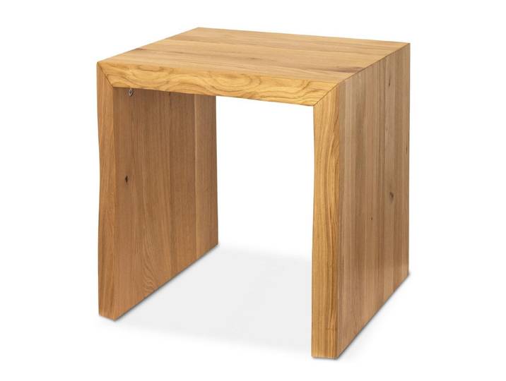 holz4home® Sitzbank Massivholzbank Eiche mit Baumkante I Echtholz Holzbank ohne Lehne, Minimalistisches Design