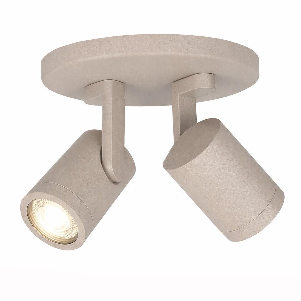 Highlight HALO ronde inbouwspot met 2 lichten, beige, verstelbaar en modern design