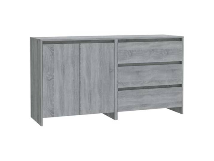 Kaorsrow 2-TLG. Sideboard Set Grau Sonoma Holzwerkstoff 70x41x75 cm Praktisches 2er Set Kommoden mit Schubladen und Türen für Wohnzimmer sowie Schlafzimmer. Bietet viel Platz.