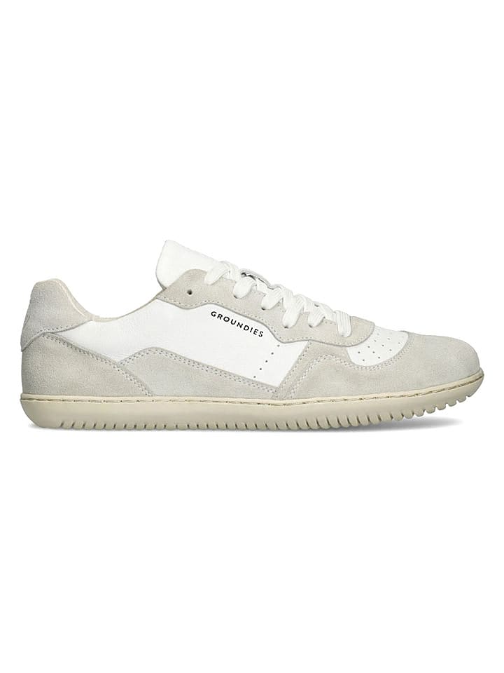 Groundies Leder-Barfußschuhe "Nova GO1" in Beige/ Weiß - 42