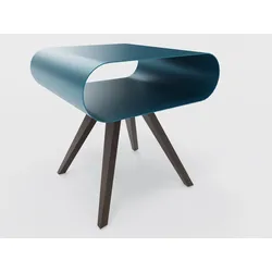 LO 12 Beistelltisch mit Ablage RAL 5009 Azurblau Schwarz