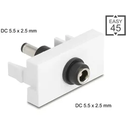 DELOCK Easy 45 Modul DC 5,5x2,5mm Buchse zu DC 5,5x2,5mm