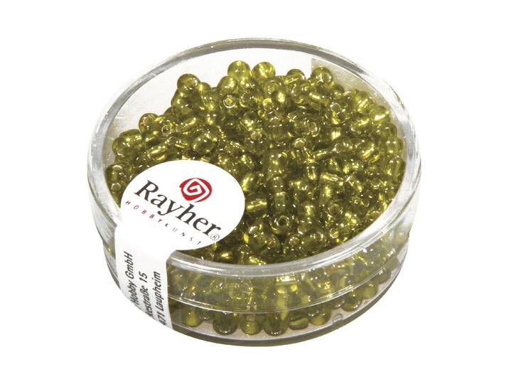 Rayher Rocailles mit Silbereinzug 2.6 mm 16 g