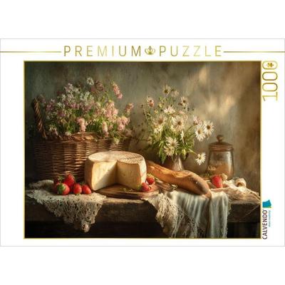 CALVENDO Puzzle Maiwiesen und Kräuterbrot, Frühling schmeckt nach Hoffnung | 1000 Teile Lege-Größe 64x48cm Foto-Puzzle für glückliche Stunden,