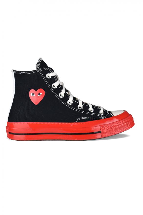 Comme des garçons Chuck Taylor hoge sneakers Zwart