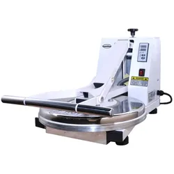 Teigpresse – einstellbar 1–15 mm, beheizte Oberplatte, 458 mm Durchmesser