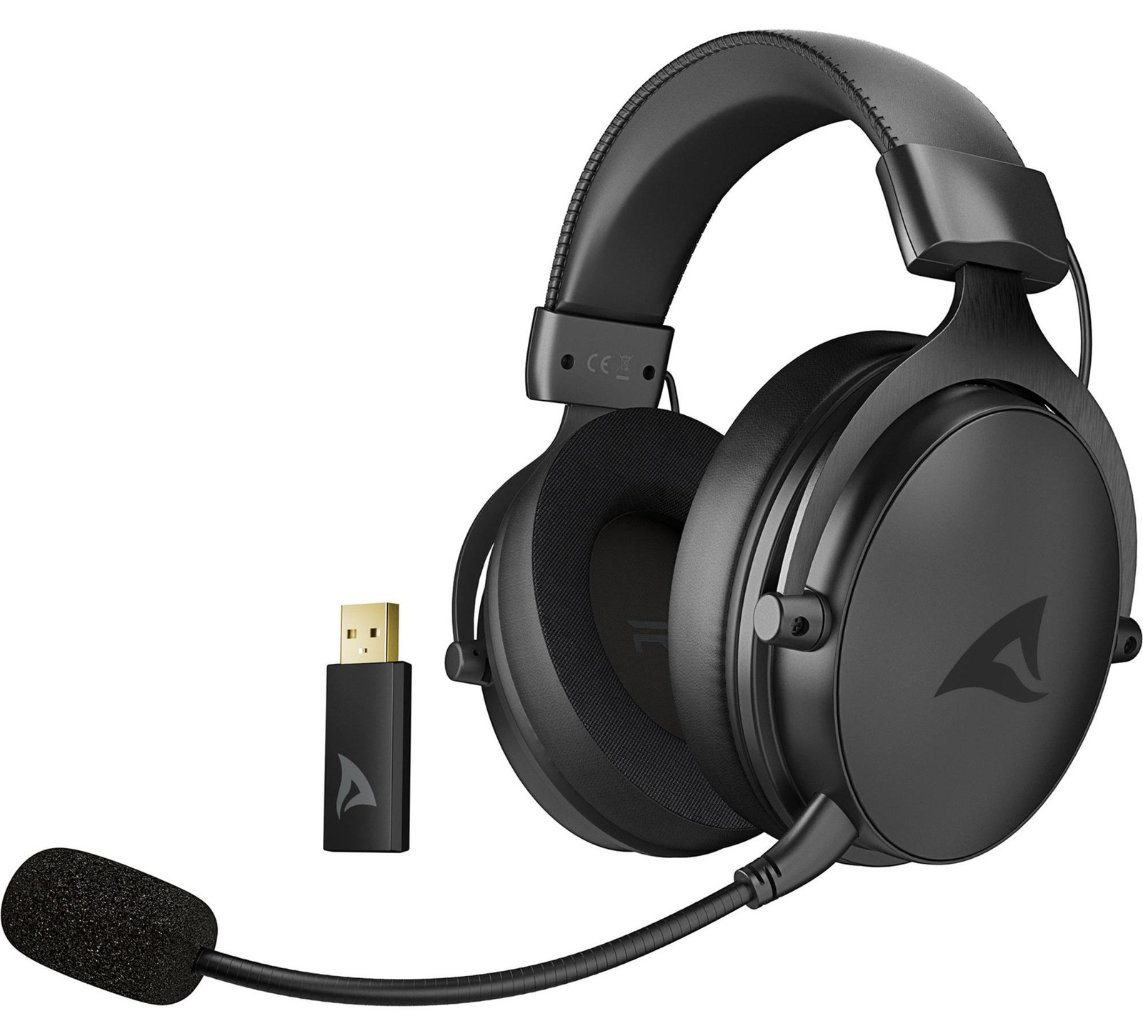 Sharkoon Skiller SGH40W headset met USB-A adapter en 3,5 mm jack, zwart