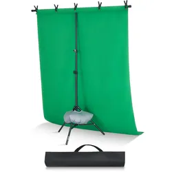 VEVOR Hintergrundständer verstellbares Fotohintergrundständer (Hintergrundtuch: 154 x 198 cm), tragbarer Hintergrundständer mit 1 Stativ, Bildschirmständer für Produktfotografie Studiofotografie