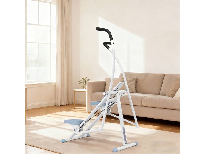 SPORTNOW Stair Stepper Pliable Gym Maison LCD Blanc 85x80x142cm