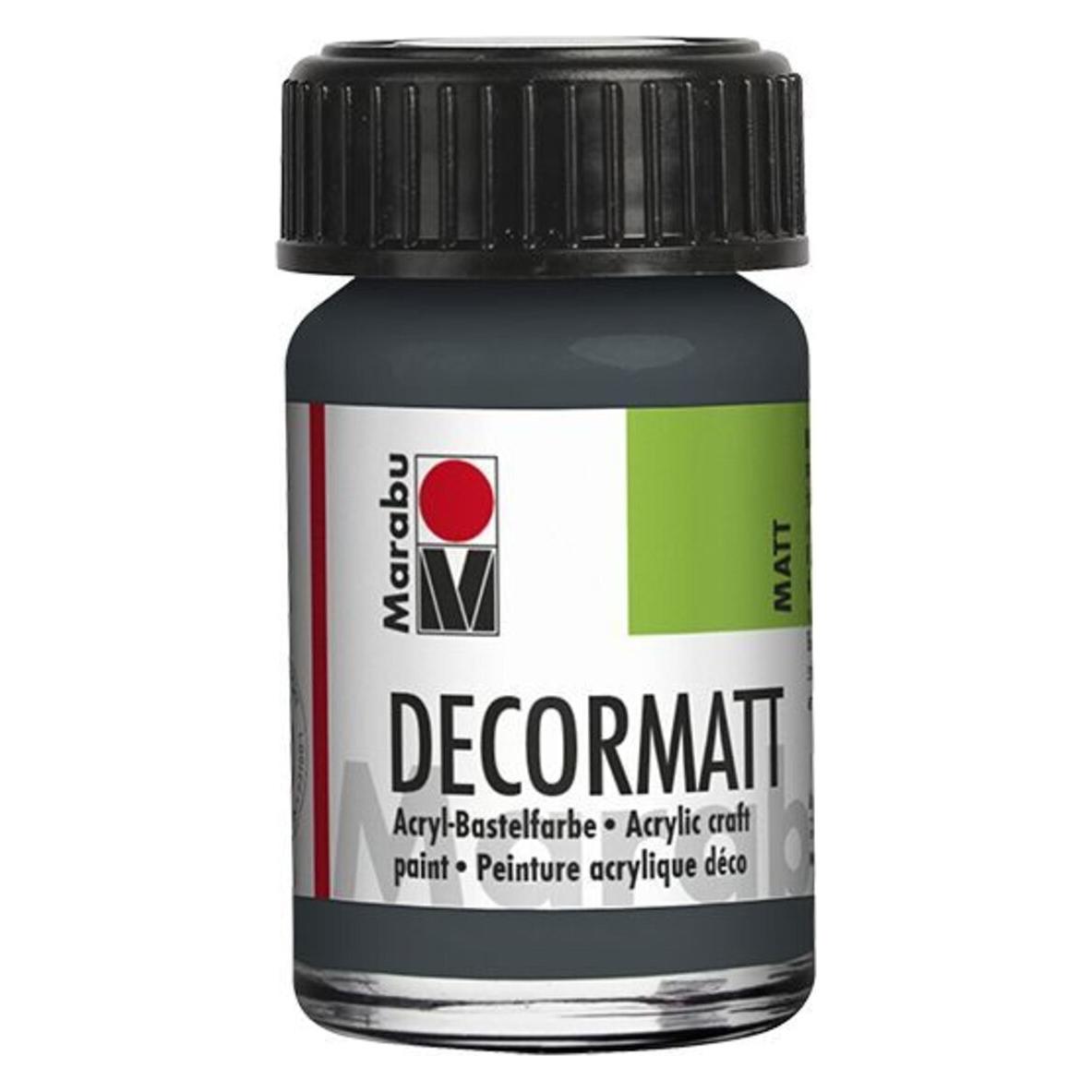 Marabu Decormatt Acryl dunkelgrau (15 ml) (14010 039 079)