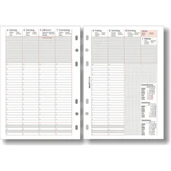 Bind, Agenda, Kalendereinlage 2024 A5 (A5, 1 Woche / 2 Seiten)