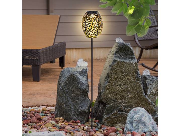 home24 Solarlamp 36745 Ø 13cm zwart