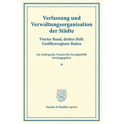 Verfassung und Verwaltungsorganisation der Städte., Fachbücher