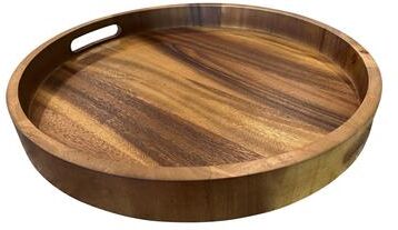 Kalmar Home "Round Serving Tray - 13"" - Solid Bottom"