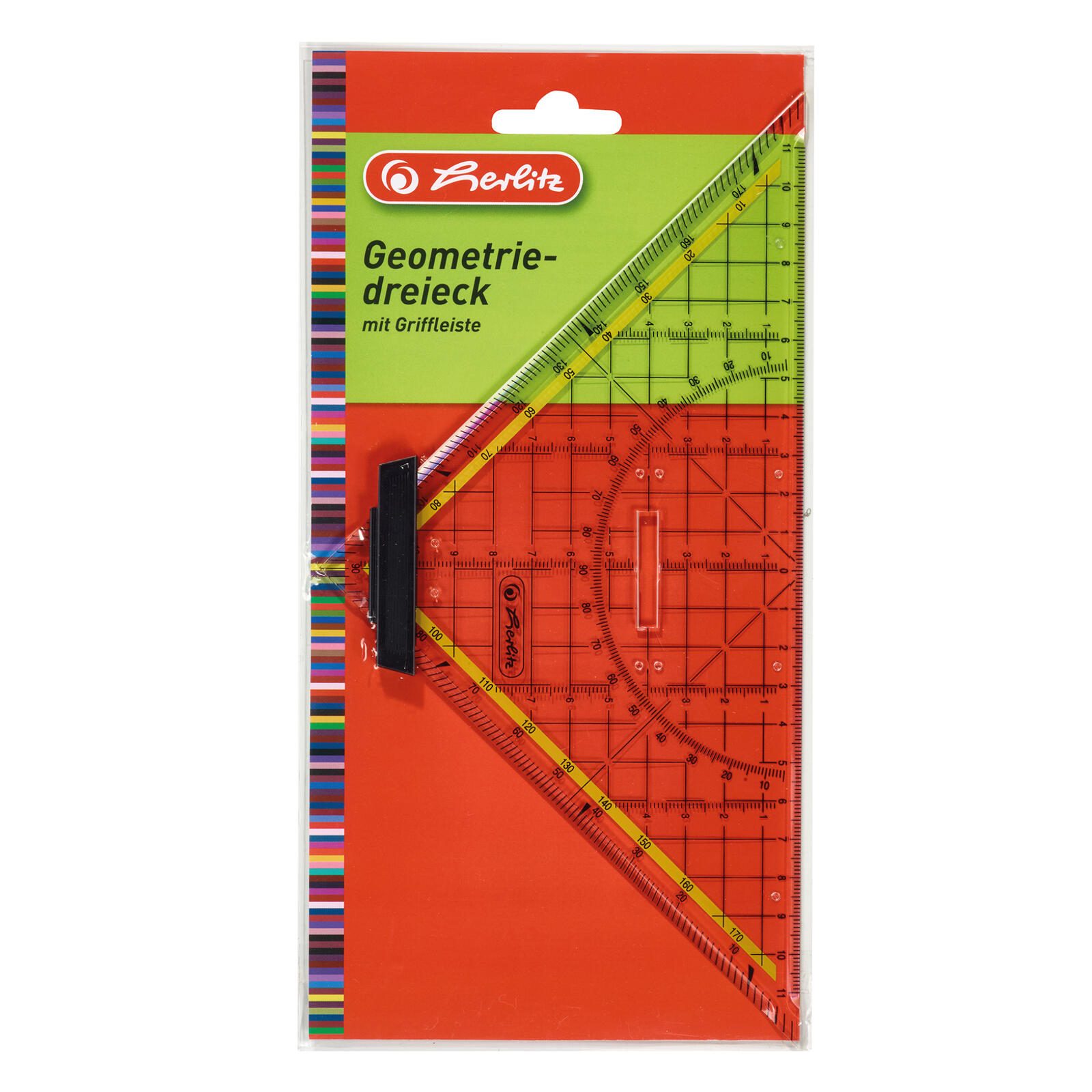 herlitz Geometrie-Dreieck transparent/gelb 25,0 cm 300010434
