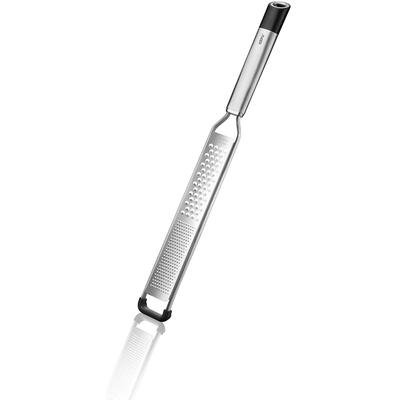 Multireibe GEFU "PRIMELINE", silber, B:4,5cm L:38,7cm T:1,8cm, Edelstahl, Kunststoff, Küchenreiben, 2 Reibflächen, Edelstahl,ergonomischer Griff, Antirutschfuß