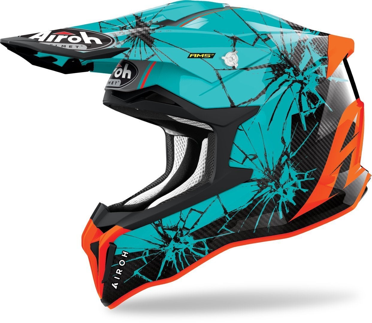 Airoh Strycker Crack Carbon Motocross Helm STKC90XS