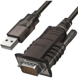 Unitek Y-108 USB v.2.0 RS232 Schwarz Kabelschnittstellen-/adapter (1.50 m), Schnittstellenkabel