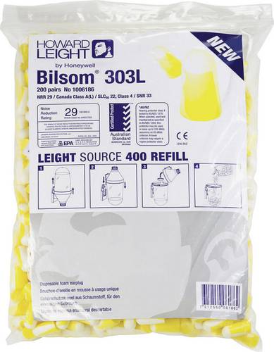 Bilsom 303L 303L Gehörschutzstöpsel Nachfüllpackung 33 dB einweg EN 352-2 200 Paar