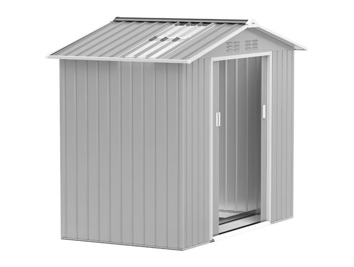 Abri de jardin en acier galvanisé Outsunny 213X130X185 Cm-Outsunny. Gris