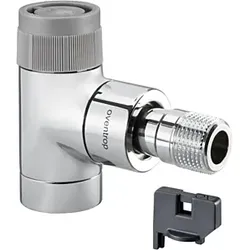 Oventrop Baureihe EQ Thermostatventil 1163562 DN 15, Eck, Messing, weiß pulverbeschichtet