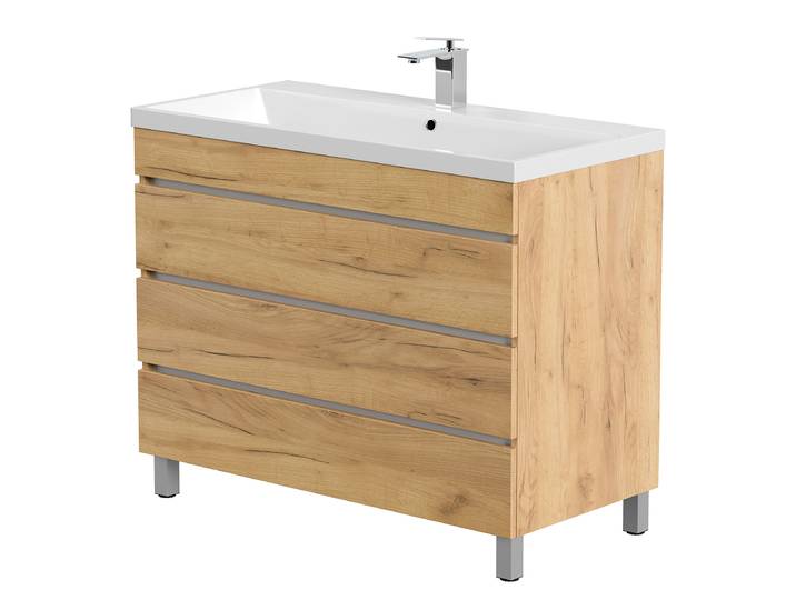 Standwaschtisch Fellini 100cm Holz/Eiche Dekor