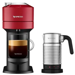 Nespresso VERTUO Next Cherry Red & Aeroccino4 Vertuo Kaffeemaschine