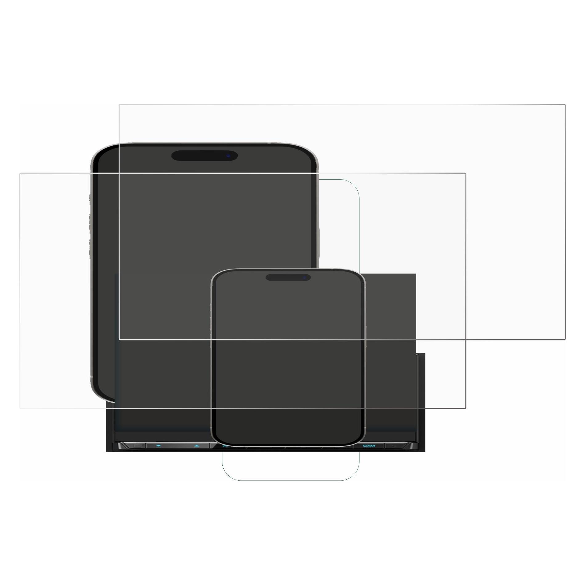 ScreenLeaf Schutzfolie für Kenwood DMX8021DABS Displayschutz Display Schutz Folie Klar Transparent (6160176)