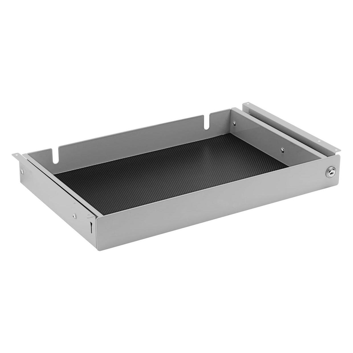 MonLines NTH002A Laptop Schublade unter dem Tisch mit Schloss, Aluminium (NTH002A)