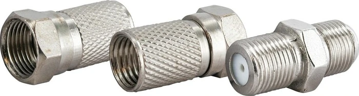 Schwaiger F-Verbinder Set 7,0mm Silber
