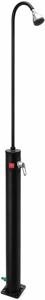 Douche piscine solaire Aqualux 10 L noire H 214 cm avec mitigeur
