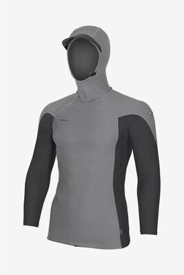 O'Neill s Hyperfreak Skins O'zone Long Sleeves Rash Guard W/ Hood in Army/Army, Size Large, Nylon/Spandex