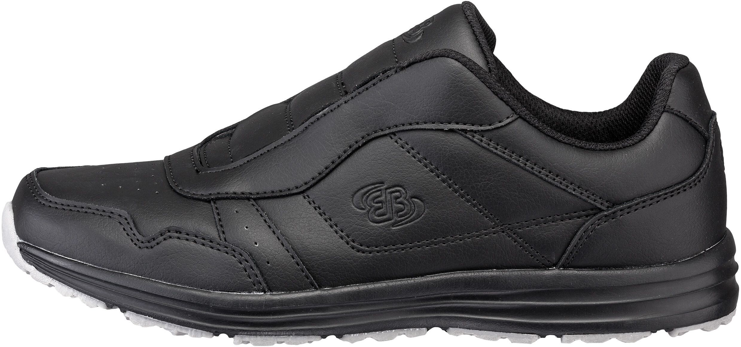 Slipper BRÜTTING "Freizeitschuh Classic Run Slipper", Herren, Gr. 44, schwarz, Leder, Schuhe Slipper schwarz 44