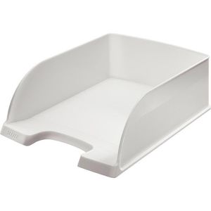 Leitz Briefablage 5233-00-01, Plus Jumbo, A4, weiß, stapelbar, Kunststoff