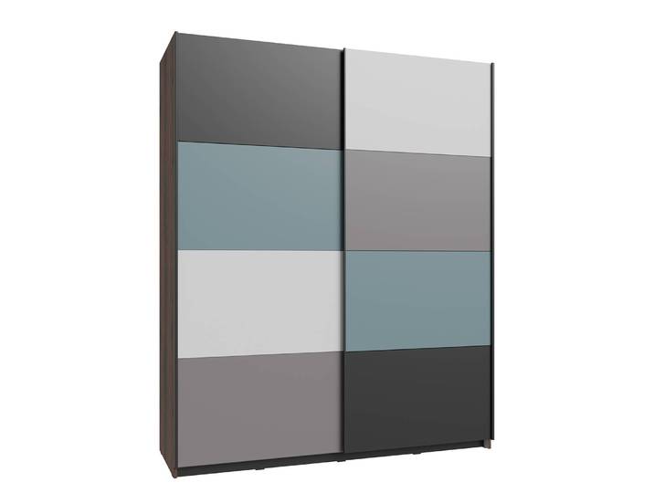 Armoire à portes coulissantes Waterford 170 x 210 x 61cm Multicolore/Imitation chêne tourbe