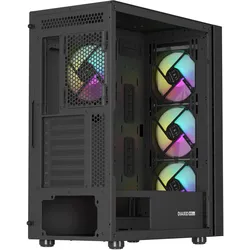 Genesis Obudowa Diaxid 605 ARGB czarna (NPC-2172) (ATX, mATX, Mini-ATX), PC Gehäuse, Schwarz