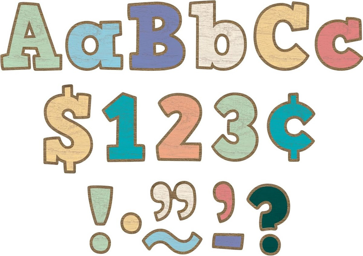 Teacher Created Resources Painted Wood Fat Block 4 inch Letters Combo Pack TCR8820