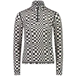 Mons Royale W Cascade 1/4 Zip XS checkers