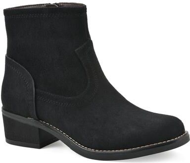Women's Meringue Western Bootie by White Mountain in Black Fabric (Size 6 M)