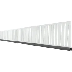 TraumGarten Sichtschutzzaun SYSTEM Dekorprofil LINEA, SYSTEM WPC/ALU, 15 cm,Adapterleiste Silber