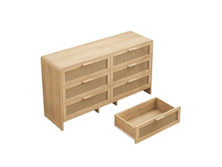 Commode en panneau de particules effet bois