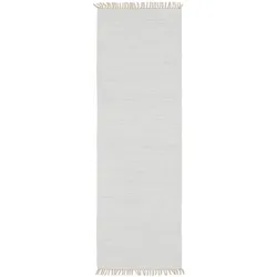 benuta Basic Kurzflor Teppich aus recyceltem Material Tom Cream 80x300 cm - Moderner Kurzflor-Teppich für Wohnzimmer