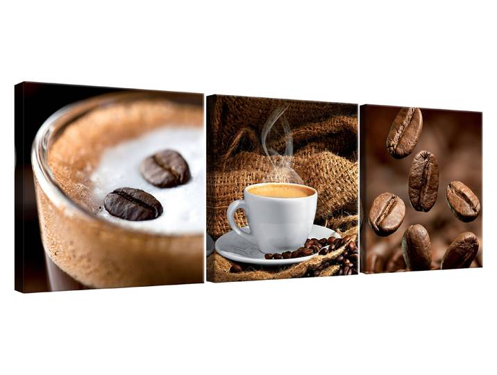Wandbild Set 3x 30x30 Coffee