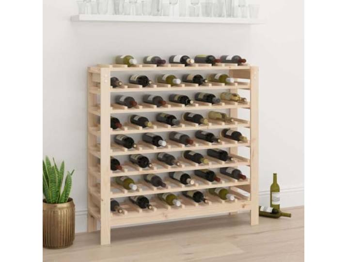 Molumvel Weinregal aus Kiefernholz, Weinlagerung für 80 Flaschen Rustikale Optik, Stabil & robust, Platzsparendes Design