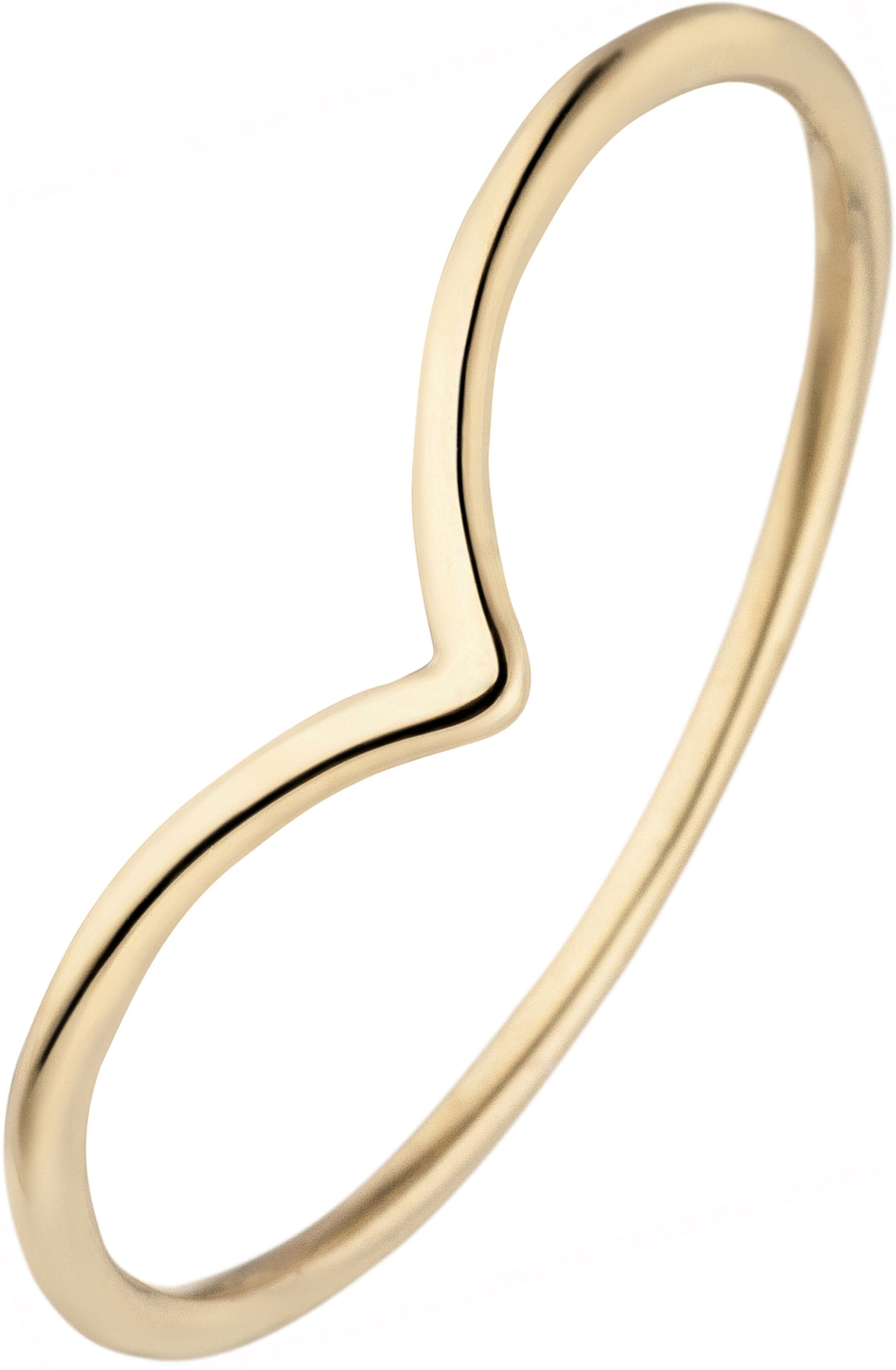 Fingerring JOBO Gr. 54, gelb (gelbgold 585), Fingerringe, Damen, 54, Gelbgold 585, Fingerring, 585 Gold