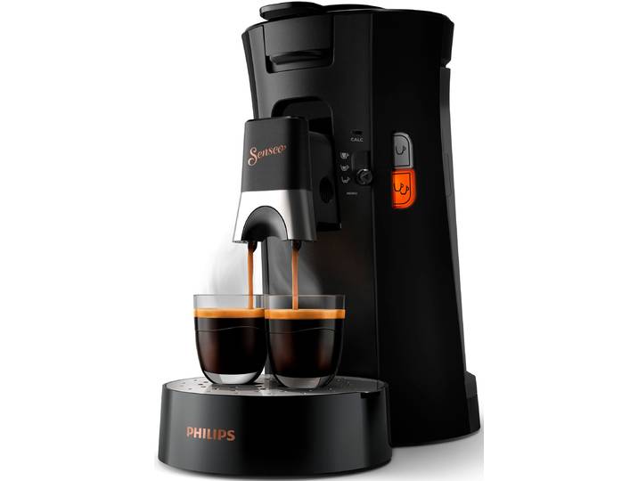PHILIPS SENSEO Kaffeepadmaschine Select CSA240/60, mit drei Kaffee-Einstellungen , schwarz (klavierlackschwarz), 2, Kaffeemaschinen, Memo-Funktion, Kaffeepadmaschine