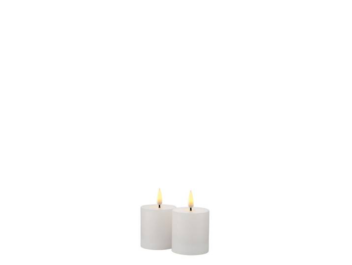 LED-Echtwachskerzen Sille Exclusive Sirius weiß, 6.5 cm