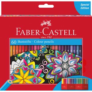 Faber-Castell Buntstifte Classic, 111260, sortiert, Display falt- und aufstellbar, 60 Stück