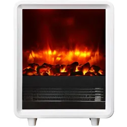 Elektro-Kaminofen BALDERIA George – Heizung bis 2000 W, 3D-Flammeneffekt, weiss